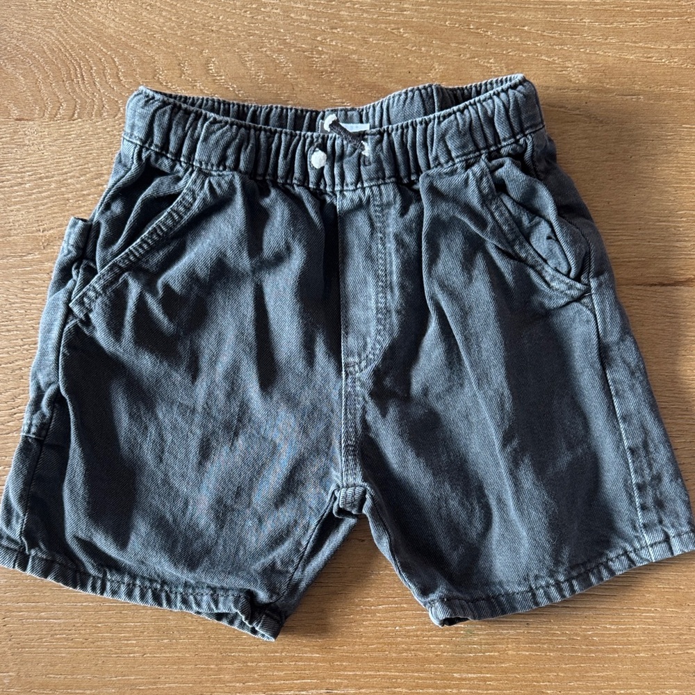 Zara Kids Slate Gray Elastic Waist Shorts, Size 3-4 Year